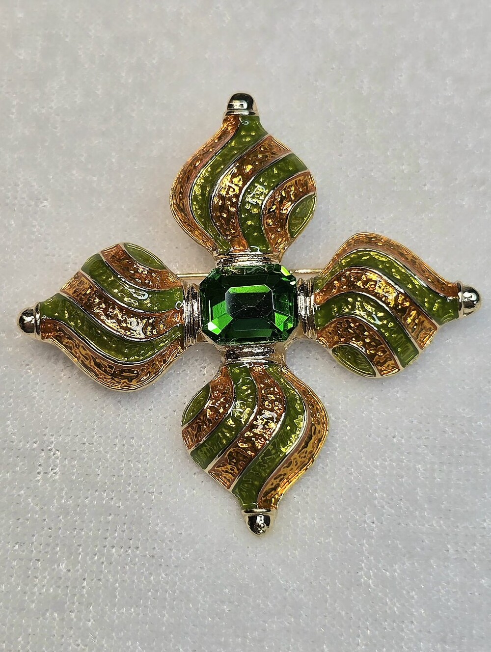 New Russian Onion Dome Enamel Cross Brooch / Pin